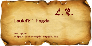 Laukó Magda névjegykártya